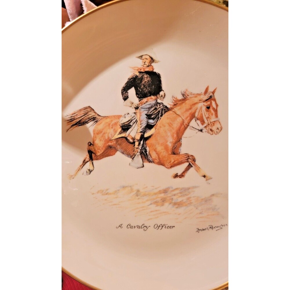 Frederic Remington,A Calvary Officer, Ltd. Edition Gorham Collector Western Art